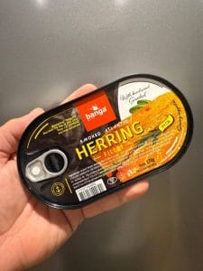 Smoked Atlantic herring fillet in oil