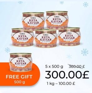 Keta Salmon Caviar, 5+1 x 500g (Promotion Pack)